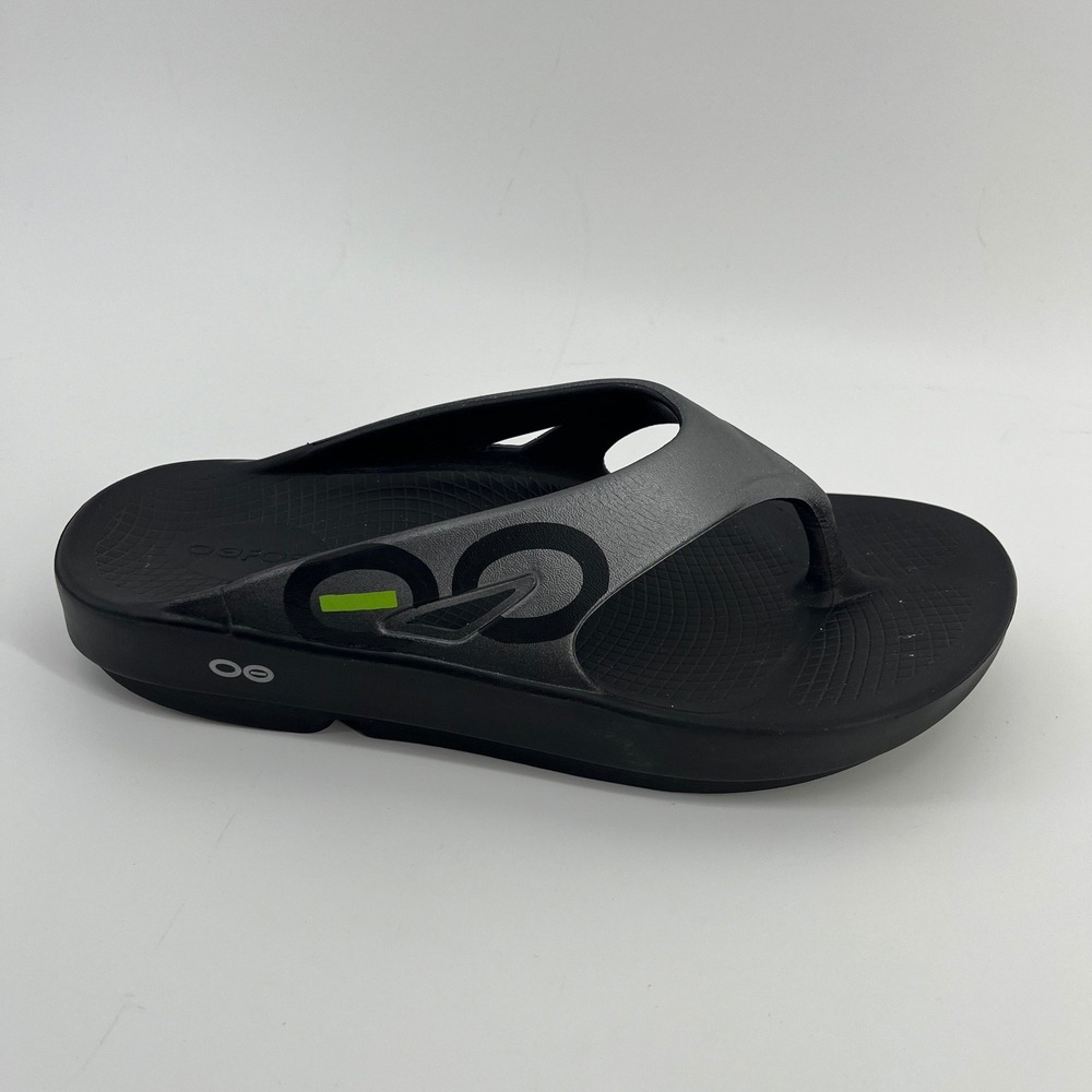 Oofos OOriginal Sport Recovery Sandals Black Graphite Thong Mens 8 Womens 10
